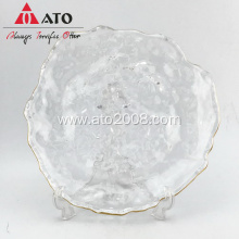 ATO Glass Plate With Gold Rim Glass Plates